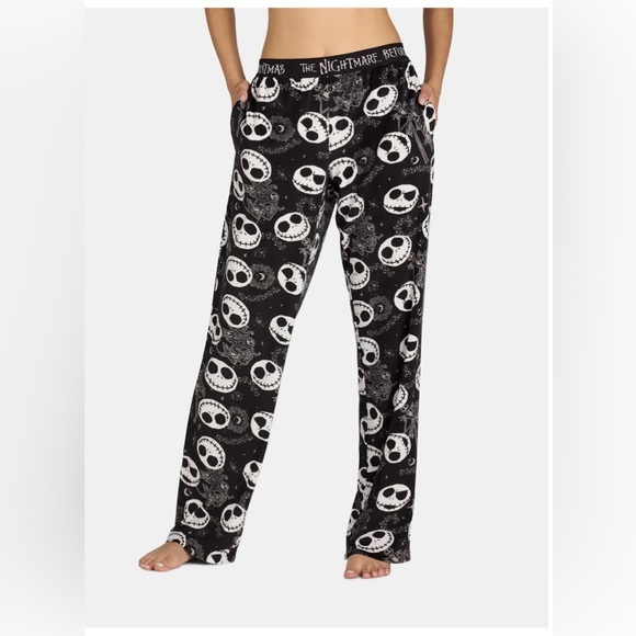 Nightmare Before Christmas Women’s Velour Sleep Pants & House Shoes - Picture 5 of 12